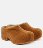 Faux fur clogs