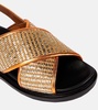 Fussbett leather-trimmed sandals