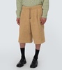 Jute-blend shorts