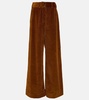 Cotton corduroy wide pants