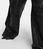 Wide-leg leather pants