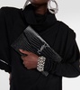 Uptown embossed leather clutch