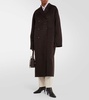 Oversized double-breasted wool coat