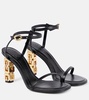 Black G Cube Heeled Sandals