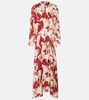 Felicia printed silk maxi dress