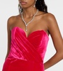 Bernadette strapless velvet gown