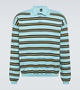 Paula's Ibiza striped cotton jersey polo sweater