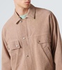 Leather-trimmed cotton canvas jacket