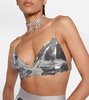 Sequin-embellished bra top