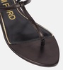 Padlock leather thong sandals