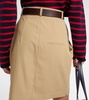 Belted cotton miniskirt