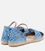 Sunburst raffia espadrille sandals