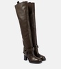 Leather over-the-knee boots