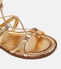 Vesta metallic leather sandals