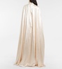 Macie Lamé Cape Gown