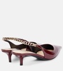 Gucci Signoria patent leather slingback pumps