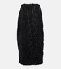 Boucle wool maxi skirt