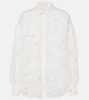 Halliday lace-trimmed ramie shirt