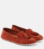 Dot Sole Walk suede moccasins