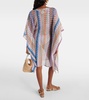 Metallic knit beach cover-up