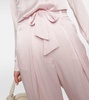 High-rise silk wide-leg pants