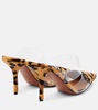 The Heart Leopard-Print Calf Hair and Pu Mules