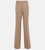 Vesta high-rise wool flared pants