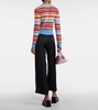 Striped wool-blend cardigan 