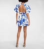 Vivi printed cotton and silk minidress