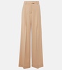 Wool wide-leg pants