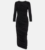 Diana ruched jersey midi dress