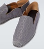 Espadon leather-trimmed jacquard espadrilles