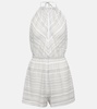 Zig-zag halterneck playsuit