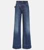 High-rise wide-leg jeans