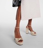 Horsebit leather platform sandals