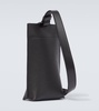 Vertical T Pocket grained leather belt bag