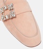 Mini Broche suede loafers