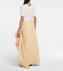 Dianne draped wool maxi skirt