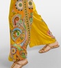 Pinball printed silk wide-leg pants