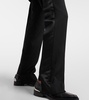 High-rise wool-blend straight pants