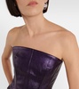 Rosalia metallic leather bustier