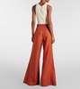 High-rise wide-leg pants