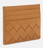 Intrecciato leather card holder