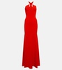 Halterneck maxi dress