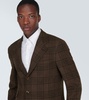 Tartan wool, silk, and cashmere blazer