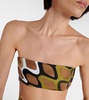 Vivara silk twill bandeau top