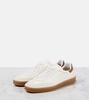 Tennis Walk suede-trimmed leather sneakers