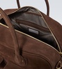 Leather duffel bag