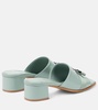 Vilna bow-detail leather mules