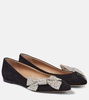 Théa embellished suede ballet flats